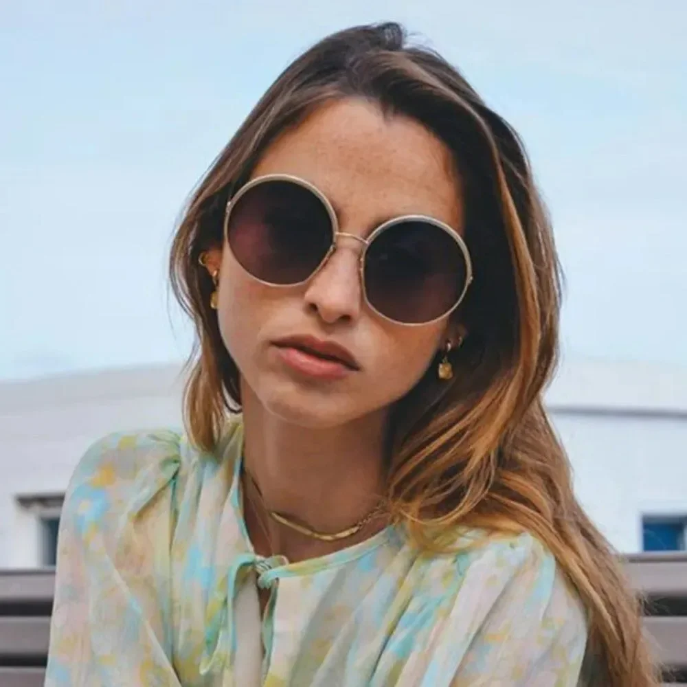 NEW Dior EVERDIOR R1U B0D1 Gold Gradient Bordeaux Unisex Metal Round Sunglasses